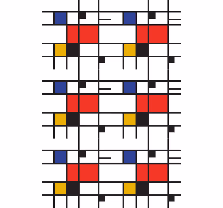 Contemporary wallpaper inspired by mondrian geometric art - TenStickers