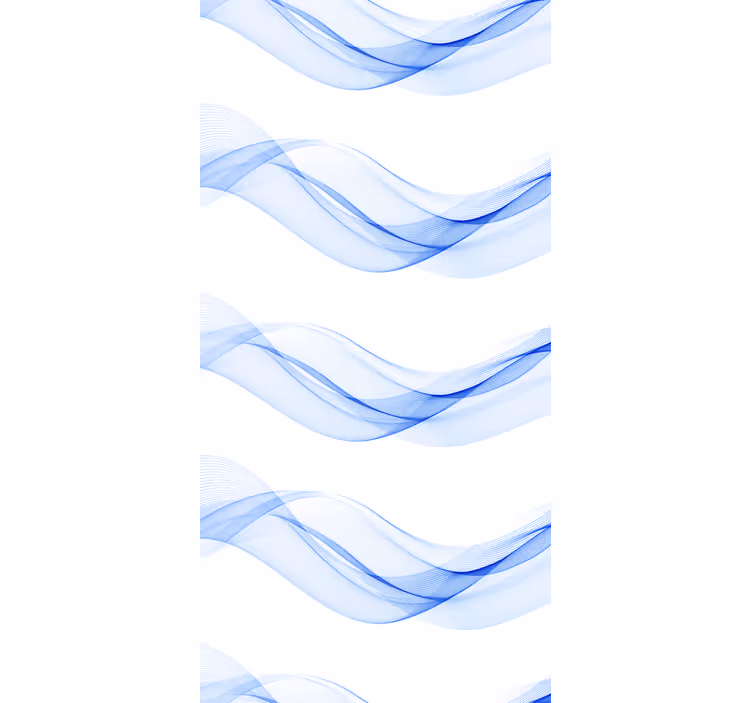 Contemporary wallpaper abstract blue wave design - TenStickers