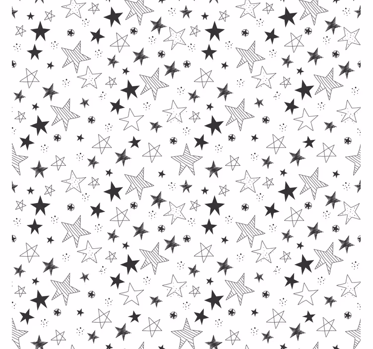 Contemporary wallpaper dots and stars design - TenStickers