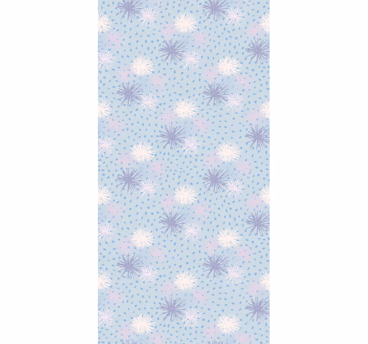 Contemporary wallpaper dandelion with water drops - TenStickers