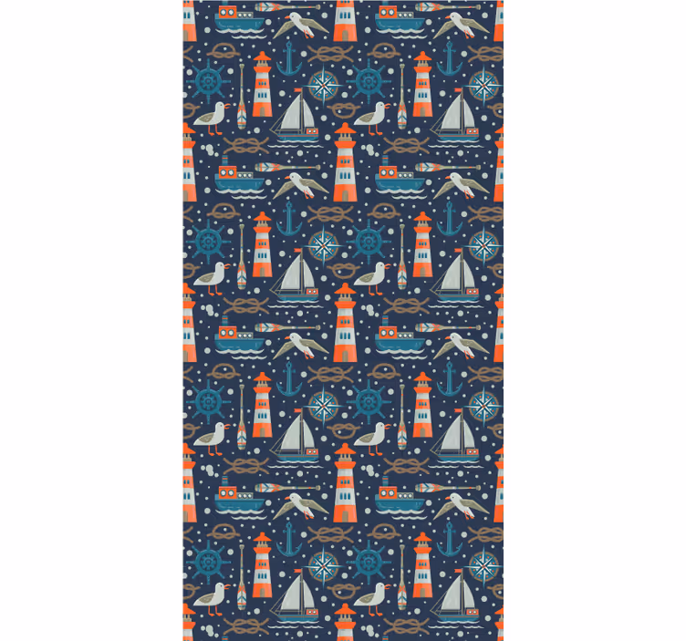 Contemporary wallpaper with a lovely sea pattern - TenStickers