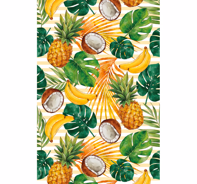 Contemporary wallpaper hand-painted tropical design - TenStickers