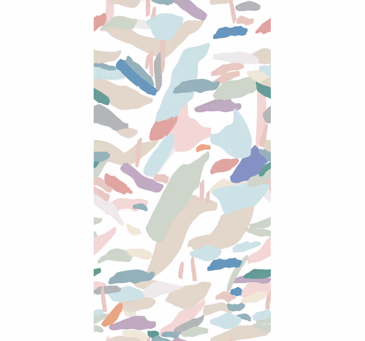 Contemporary wallpaper in gentle soft hues shapes - TenStickers
