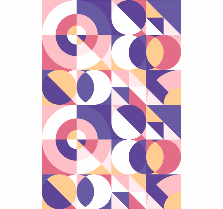 Contemporary wallpaper geometric circles design - TenStickers