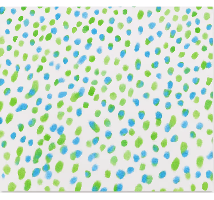 Wallpaper teenage bedroom blue and green dots - TenStickers