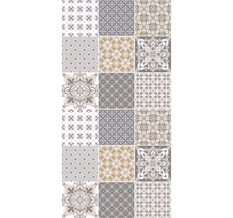 Kitchen wallpaper moroccan tile effect design - TenStickers
