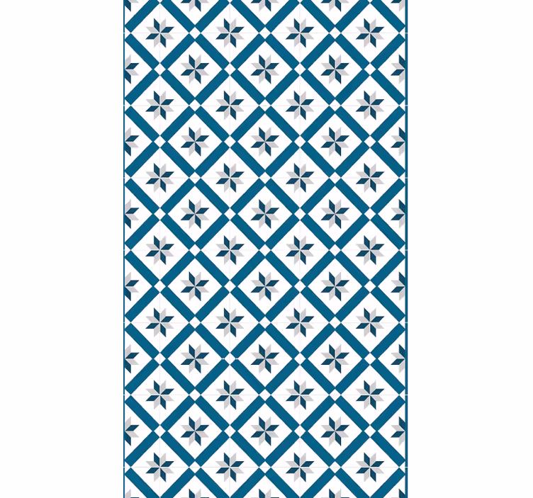 Kitchen wallpaper in hydraulic blue - TenStickers