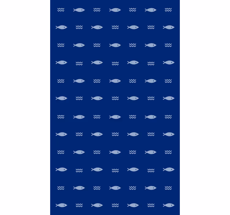 Bathroom wallpaper fish patterned bathmat - TenStickers