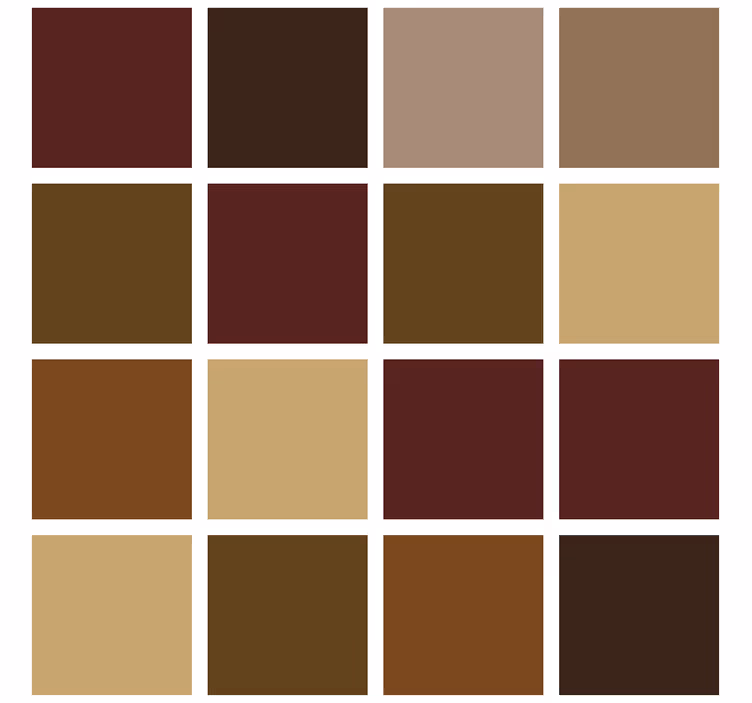Warm colour blocks bathroom wallpaper - TenStickers