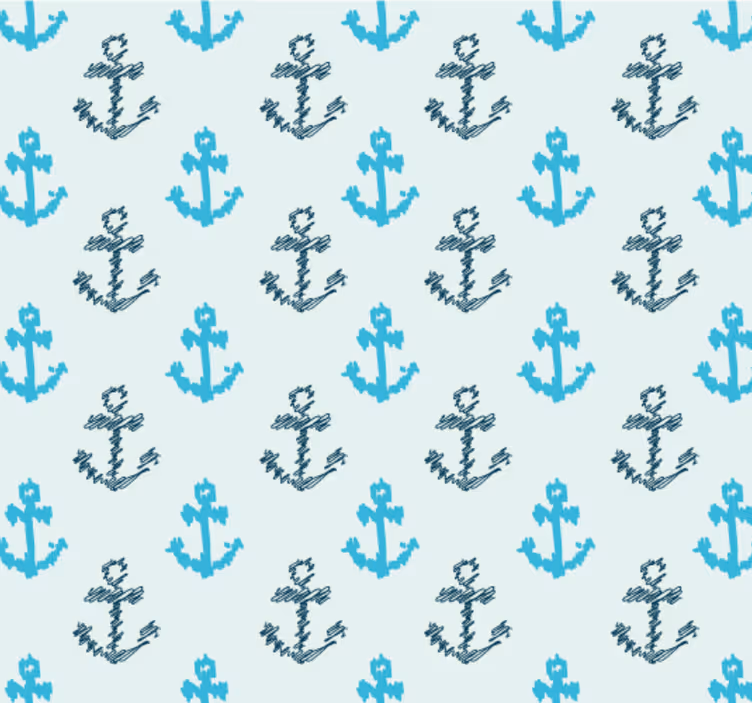Bathroom wallpaper anchor design - TenStickers