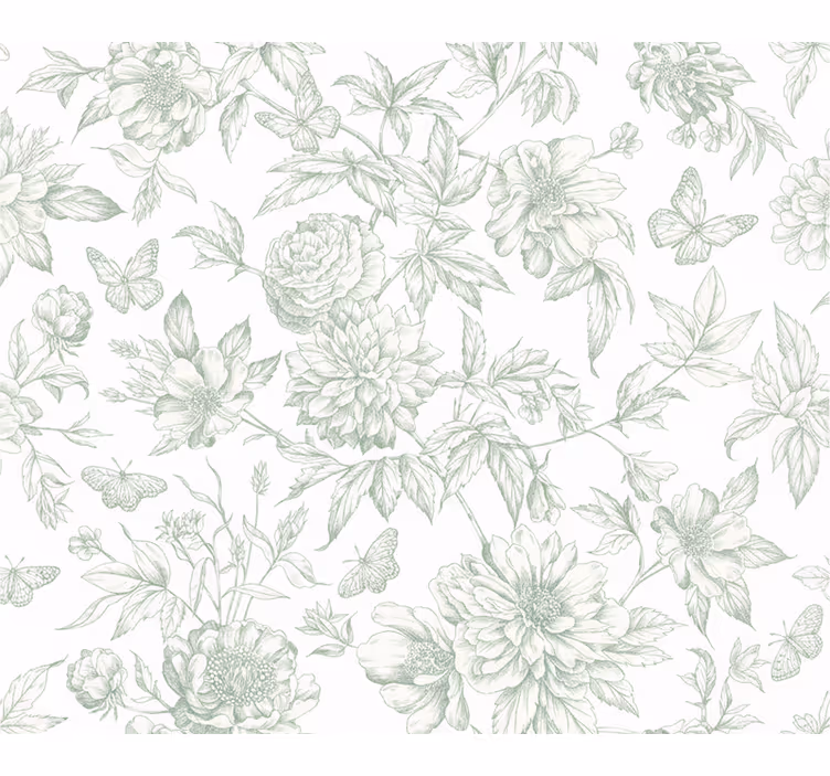 Master bedroom wallpaper blooming peonies - TenStickers
