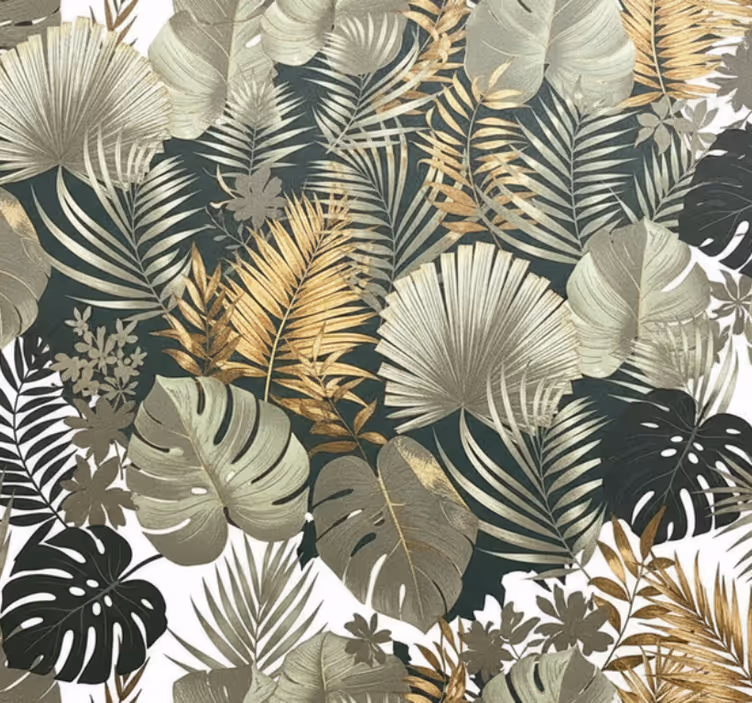 Master bedroom wallpaper in botanical floral patterns - TenStickers