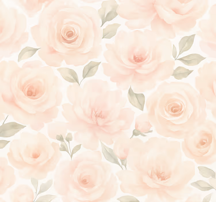 Living area wallpaper pink peony vintage - TenStickers
