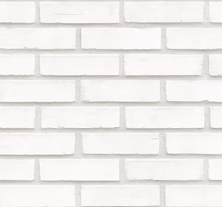 Living area wallpaper white brick design - TenStickers