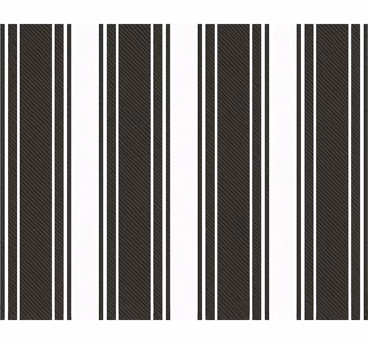 Living area wallpaper vintage black and white stripes - TenStickers