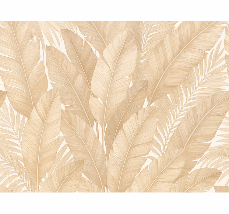 Master bedroom wallpaper soft botanical design - TenStickers