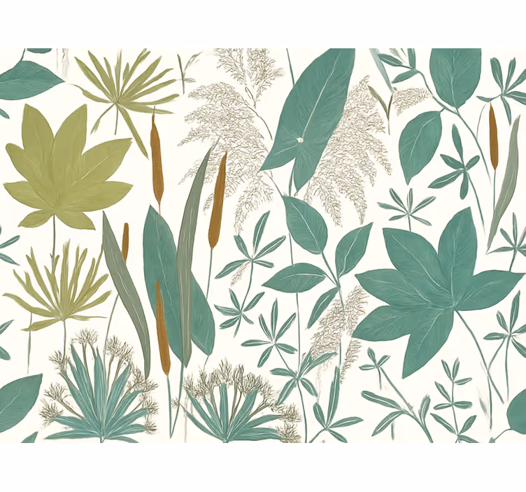 Living area wallpaper tropical jungle design - TenStickers