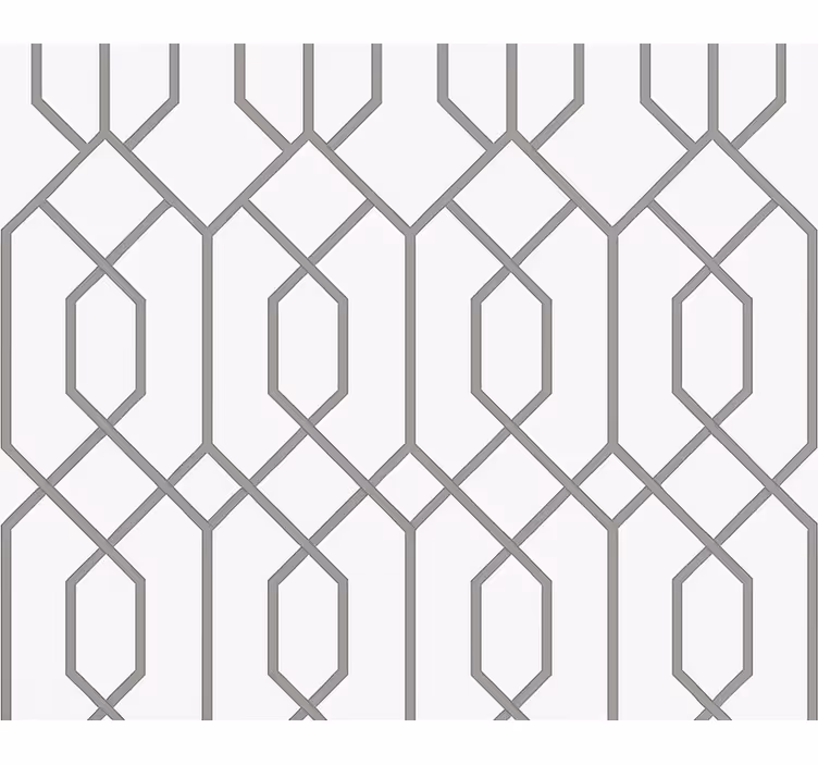 Living area wallpaper grey geometric design - TenStickers