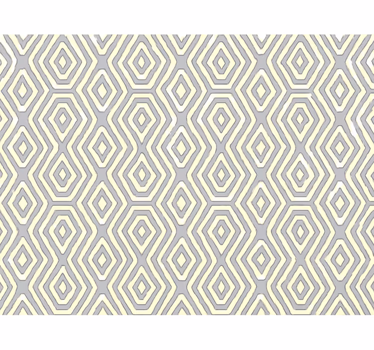 Living area wallpaper geometric blue gold - TenStickers