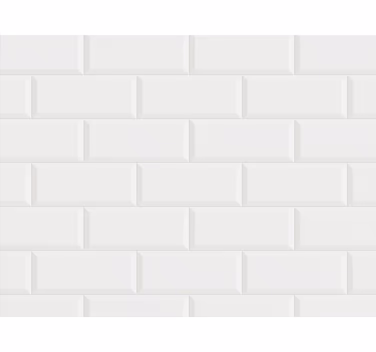 Bathroom wallpaper white tile design - TenStickers