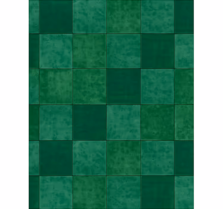 Kitchen wallpaper emerald tile design - TenStickers