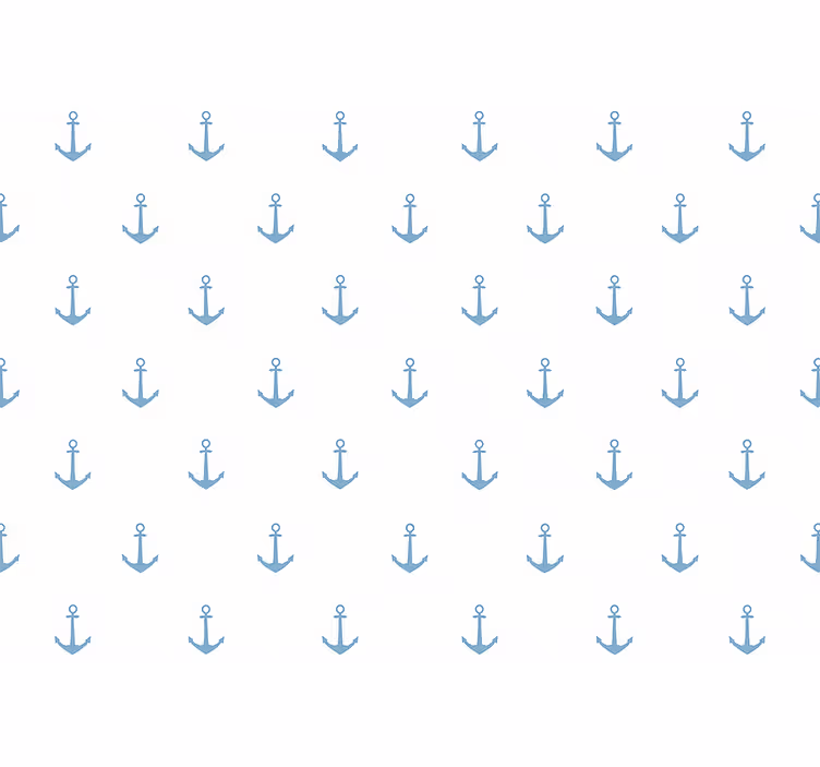 Wallpaper childrens room blue anchor design - TenStickers