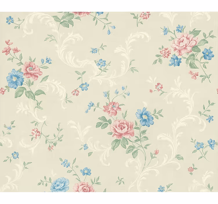 Master bedroom wallpaper simple floral design - TenStickers