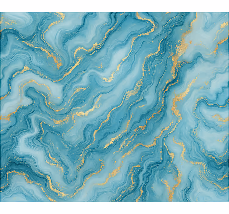Master bedroom wallpaper light blue marble - TenStickers