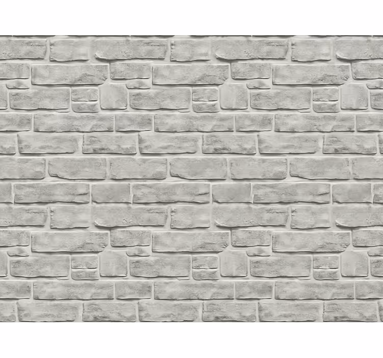 Living area wallpaper realistic grey stone look - TenStickers