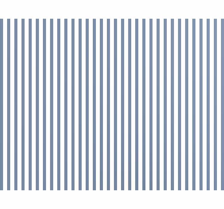 Living area wallpaper blue and white stripes - TenStickers