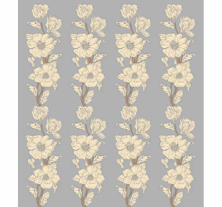 Flowers wallpaper new nostalgia style magnolia - TenStickers