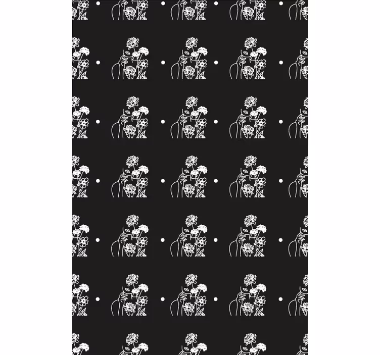 Flowers wallpaper woman and sunflowers minimalist design - TenStickers