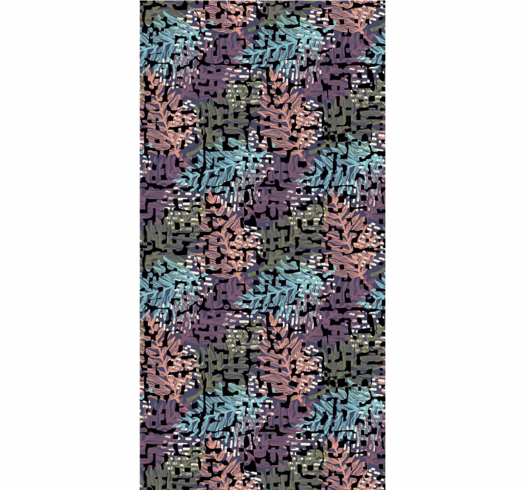 Colorful original splashy flora floral wallpaper - TenStickers