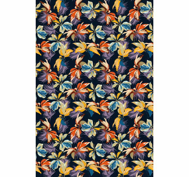 Floral wallpaper in tiger lily design - TenStickers