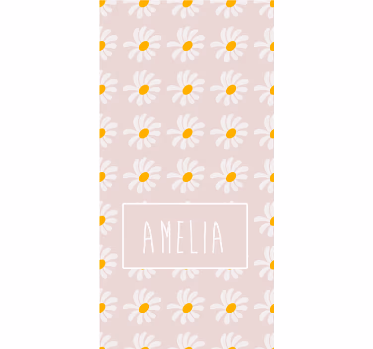 Floral wallpaper featuring bohemian style flowers - TenStickers