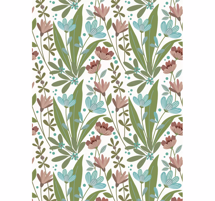 Floral wallpaper in "granny chic" style - TenStickers