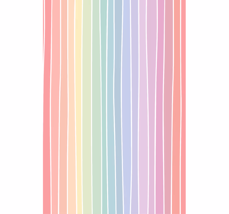 Master bedroom wallpaper in soft pastel stripes - TenStickers