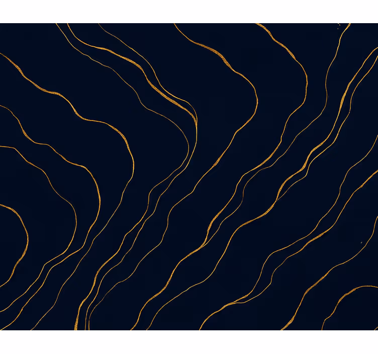 Dark blue and gold marble wall paper in bedroom - TenStickers
