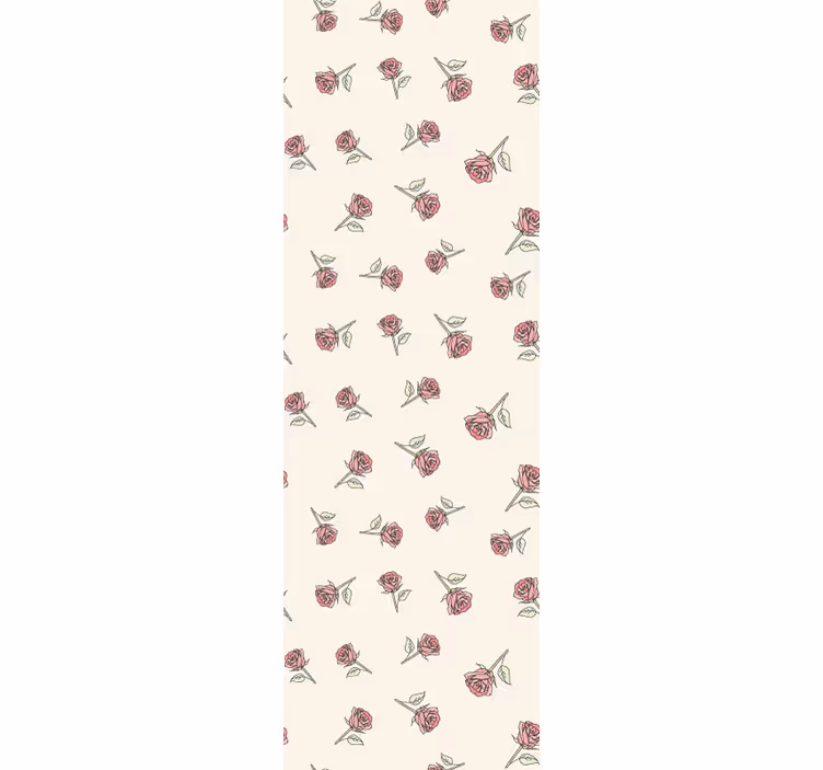 Wall paper in bedroom romantic vintage rose design - TenStickers