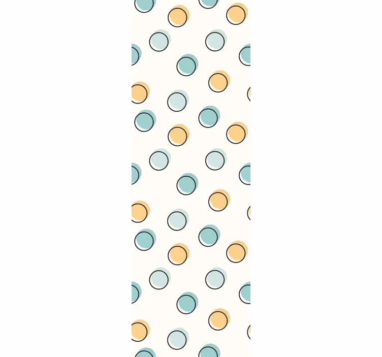 Colorful geometrical illustration wall paper in bedroom - TenStickers