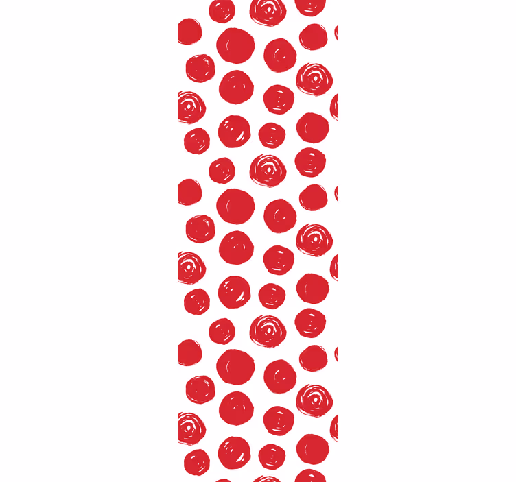 Wall paper in bedroom big polka dot design - TenStickers