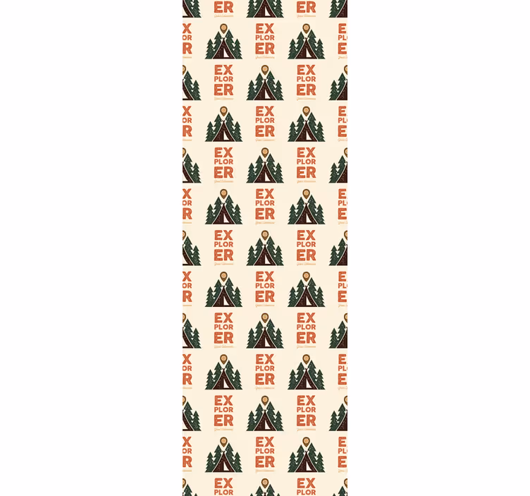 Exploring camping adventure wall paper in bedroom - TenStickers