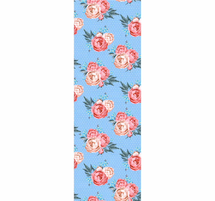 Wall paper in bedroom shabby chic polka dot design - TenStickers