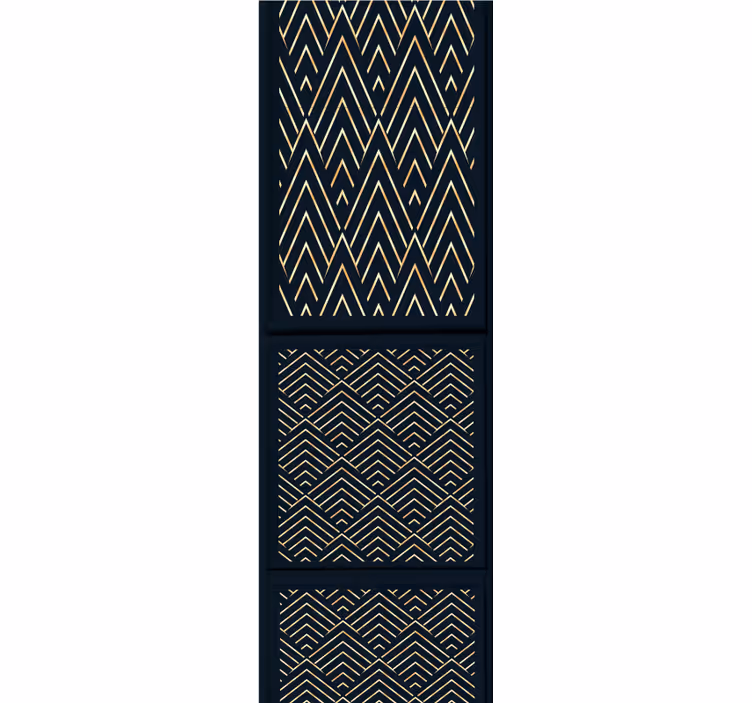Luxurious panelling effect wall paper in bedroom - TenStickers