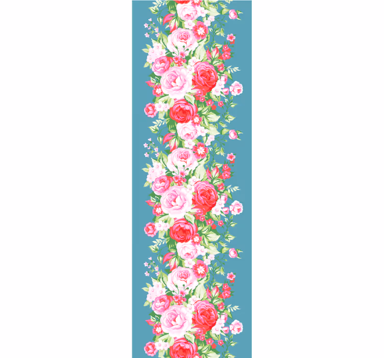 Turquoise shabby chic pattern wall paper in bedroom - TenStickers