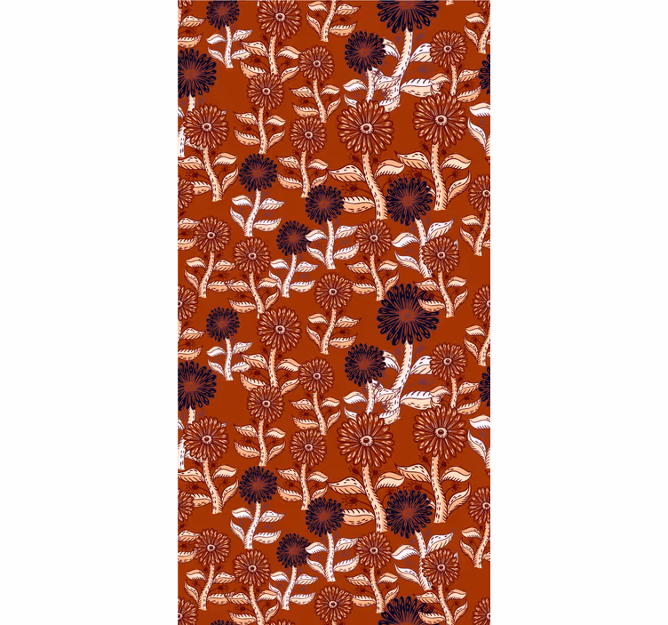 Wall paper in bedroom african style abstract sunflower - TenStickers