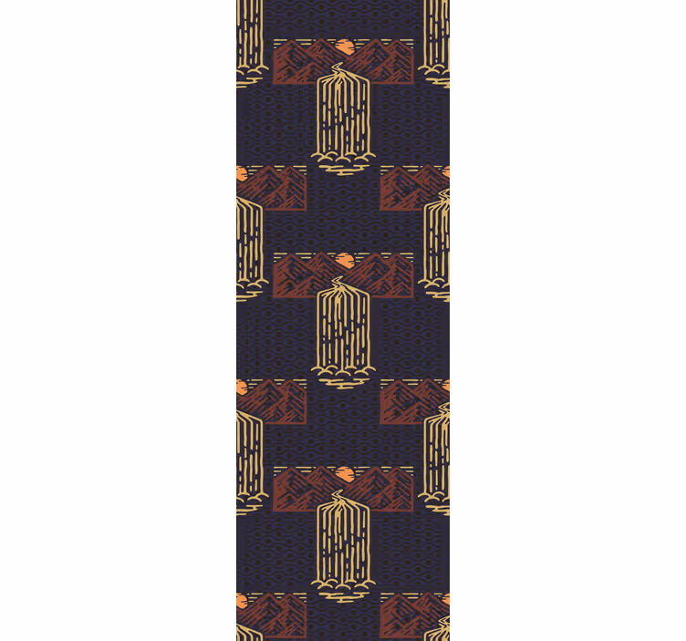 African style abstract waterfall wall paper in bedroom - TenStickers