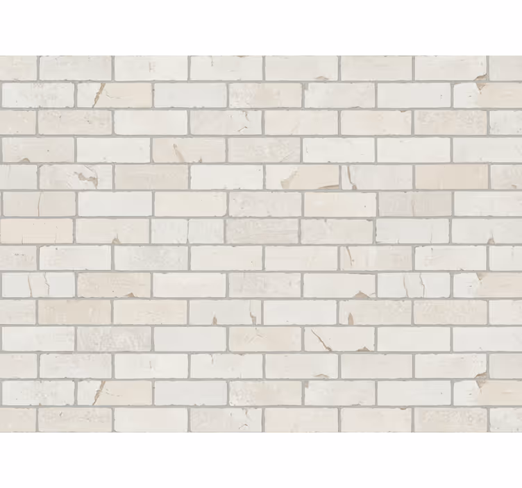 Wallpaper industrial light-colored bricks - TenStickers