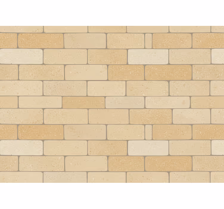 Stone effect wallpaper beige yellow bricks - TenStickers
