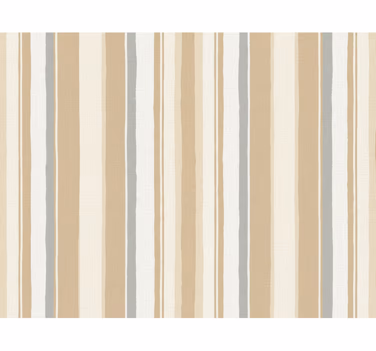 Wallpaper vertically striped farmhouse white beige - TenStickers
